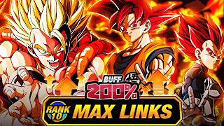 200% LEADER SKILL BUFF! LEVEL 10 LINKS 100% RAINBOW STAR LR TEQ SUPER GOGETA! (DBZ: Dokkan Battle)