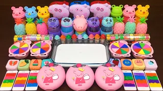 PEPPA PIG Slime Mixing Random Things into GLOSSY Slime ! Satisfying Slime Videos #399