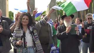 Israel-Solidaritäts-Demo - 2. Teil. Демо в поддержку Израиля в Белине 14.04.2024