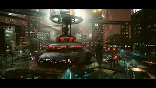 Город будущего. Cyberpunk 2077. Атмосфера. Relaxing.