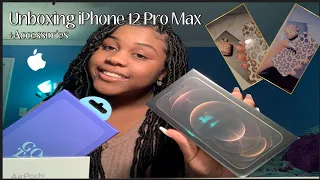 UNBOXING IPHONE 12 PRO MAX + accessories!