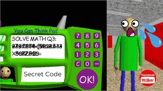 Secret code in Baldi’s Basics