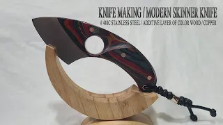 KNIFE MAKING / MODERN SKINNER KNIFE 수제칼 만들기 #95