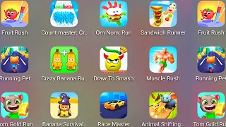 Tom Gold Run,Muscle Rush,Draw To Smash,Sandwich Runner,Race Master,Count Master 3D,Running Pet...