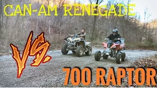 ATV Drag Racing: 700 Raptor Vs Can Am Renegade 800 + More!