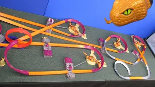 Track Time! The Snake Pit with Hot Wheels Serpent's Revenge Track Parts 16H