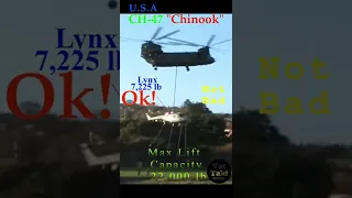 USA vs Russia Heli lift capacity "CH-47 Vs Mi-26" #shorts