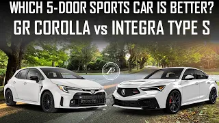 2024 ACURA INTEGRA TYPE S vs TOYOTA GR COROLLA // WHICH 5-DOOR SPORTS CAR IS BETTER?