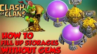 Clash of Clans- How to Fill Up/Max Out Storages Without Gems- Best Resources Raiding Strategy