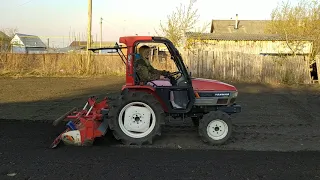 ВЕСЕННЯЯ ВСПАШКА ФРЕЗОЙ. ЯПОНСКИЙ  МИНИТРАКТОР ЯНМАР F -250