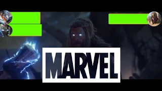 Avengers Endgame: Iron-Man, Captain America, And Thor Vs Thanos With Healthbars