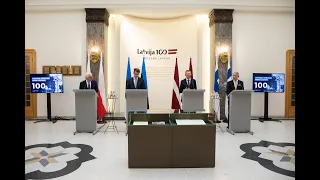 Joint press conference of Foreign Ministers of Latvia, Estonia, Finland and Poland