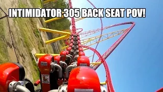 Intimidator 305 Roller Coaster Back Seat POV 60 FPS Kings Dominion Amusement Park Virginia