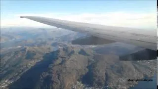 SAS B737 Landing At Bergen Lufthavn Flesland [Turbulence]