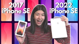 Upgrading my 2017 iPhone SE to the 2022 iPhone SE! | unboxing new iphone and set up