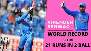 SEHWAG  Batting || VIRU ON FIRE || IND vs PAK || Hit 21 runs in just 2 Balls||