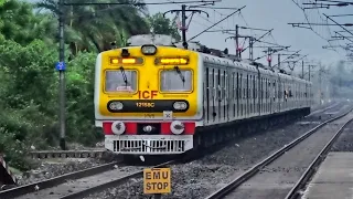 New Shiny Katwa-Howrah Galloping Medha EMU Local Train Arrive & Departing Balagarh Station | ER