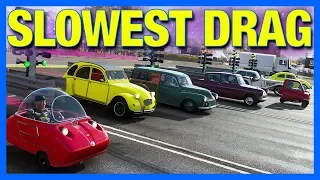 Forza Horizon 4 Online : The Slowest Drag Race In The World!!