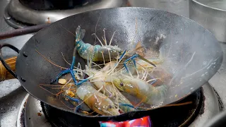 The Ancestor of Pepper Shrimp, Giant River Shrimp Cooking Skill - Thai Street Food