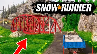 SnowRunner 2020 - Построил Мост и Расчистил Завалы (SpinTires, MudRunner) Мичиган #8