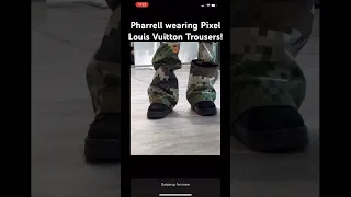 @Pharrell  wearing Pixel @louisvuitton  Trousers!  #louisvuitton #pharrellwilliams #fashion