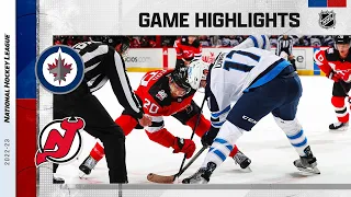 Jets @ Devils 2/19 | NHL Highlights 2023