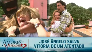 Amores Verdadeiros | José Ângelo salva Vitória de um atentado
