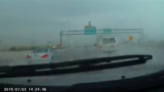 Dashcam Drive: Cleveland Heights to Oberlin in Heavy Rain