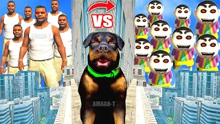 SHINCHAN ARMY vs AMAAN ARMY | Franklin and Shinchan Pinchan HIDE AND KILL Squid Game Doll In GTA 5