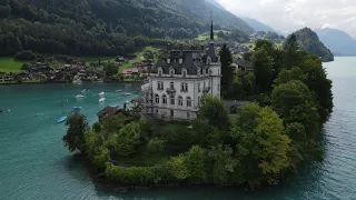 Iseltwald village in Switzerland - Lake Brienz - 4K