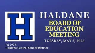 Haldane School BOE Meeting Tuesday, May 2, 2023