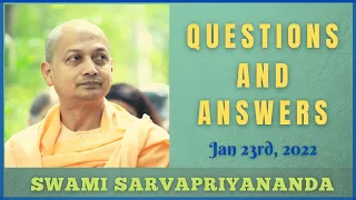 Ask Swami with Swami Sarvapriyananda | Jan 23rd, 2022