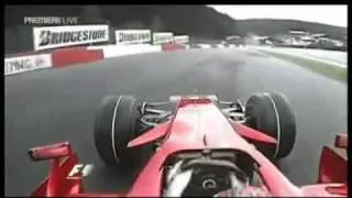 kimi raikkonen overtakes massa spa 2008 onboard