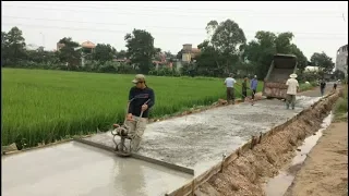 Concrete Road Construction Technology With Modern And Innovative Equipment - Construction Works