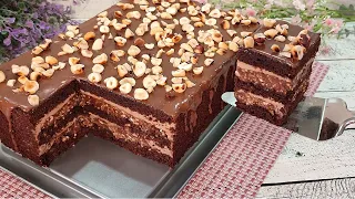 Unrealistically delicious budget FERRERO ROCHER cake with a crispy layer! Without gelatin!