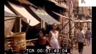 Late 1960s, 1970s Singapore Chinatown Street Scenes, Rare 35mm Footage