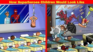 Artist Imagines How Superheroes Children Would Look Like