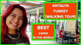 Antalya Konyaaltı Beach Park Bistro Cafes , Turkey Water Sports Walking Tour Slow down 2022 May