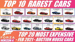 FH4 TOP 10 Rarest and Most Expensive Forza Horizon 4 Cars | TOP 20 Auction House cars Legendary Rare