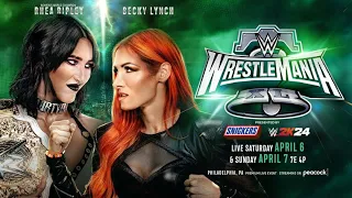 Becky Lynch vs Rhea Ripley heavyweight championship Wrestlemania 40