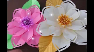 Flores grandes de papel 🌺 | decoraciones para fiestas 💖| Flores gigantes