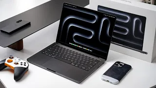 MacBook Pro M3 MAX UNBOXING and Setup - SPACE BLACK