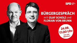 Bürgergespräch: Olaf Scholz und SPD-Spitzenkandidat Florian von Brunn in München