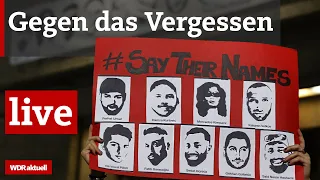 Gedenkfeier in Hanau -  ein Jahr nach dem rassistischen Attentat | Live aus dem WDR Newsroom