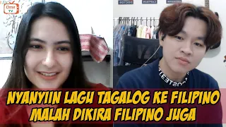 Dia Bilang, Filipino Bakal Ngira Aku Filipino Juga | Singing Reaction Ome TV