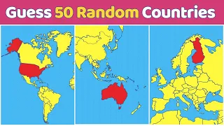 Can You Name These 50 RANDOM COUNTRIES Just By Looking At Their MAP? - World Map Quiz