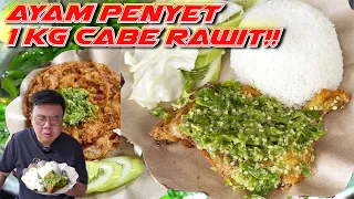 ASTAGAH PEDESNYA!! HAJAR 1 KG CABE RAWIT AYAM PENYET DALAM GANG..