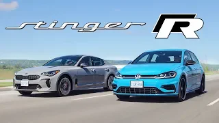 Golf R vs Kia Stinger - The Best All Wheel Drive Automatic Hatchbacks For $50,000