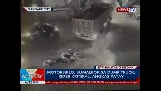 BP: Motorsiklo, sumalpok sa dump truck; rider kritikal, angkas patay