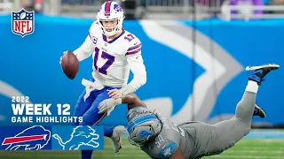 Buffalo Bills vs. Detroit Lions | 2022 Week 12 Game Highlights